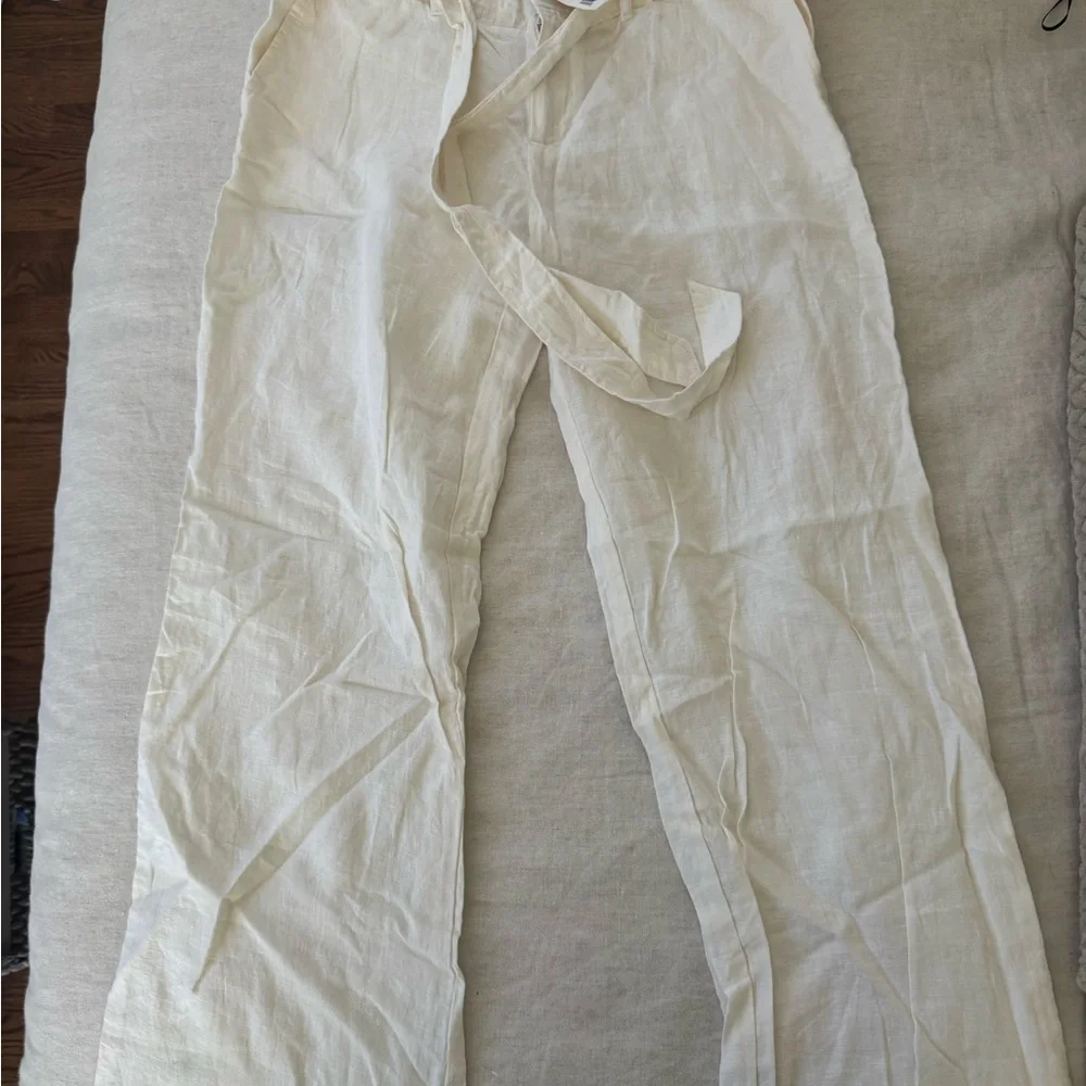 NWT Banana Republic Cream Linen Pants